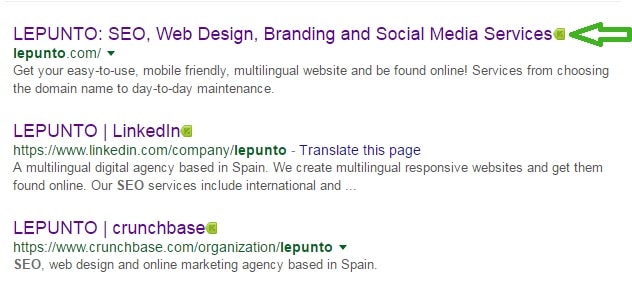 LEPUNTO website marked green by Kaspersky URL advisor